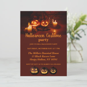 Invitación Partido Halloween de Jack O Lantern