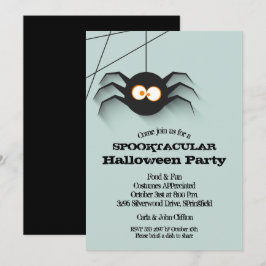 Invitación Partido Halloween de la Araña Negra
