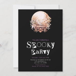 Invitación Partido Halloween de la Bruja Magick Crystal Ball