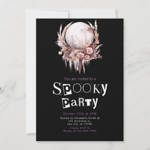 Invitación Partido Halloween de la Bruja Magick Crystal Ball
