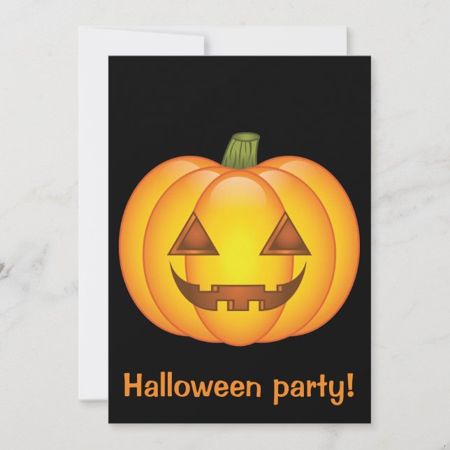 Invitación Partido Halloween de la Calabaza de Halloween Pers (Anverso)