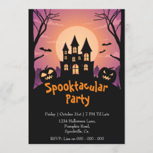 Invitación Partido Halloween de la Casa de Calabaza Hablada