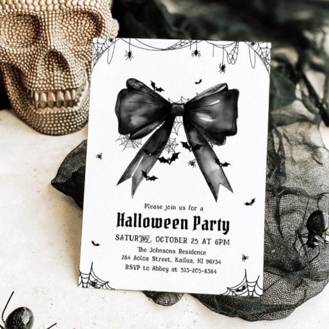 Invitación Partido Halloween de la Coquette de Black Bow Góti (Subido por el creador)