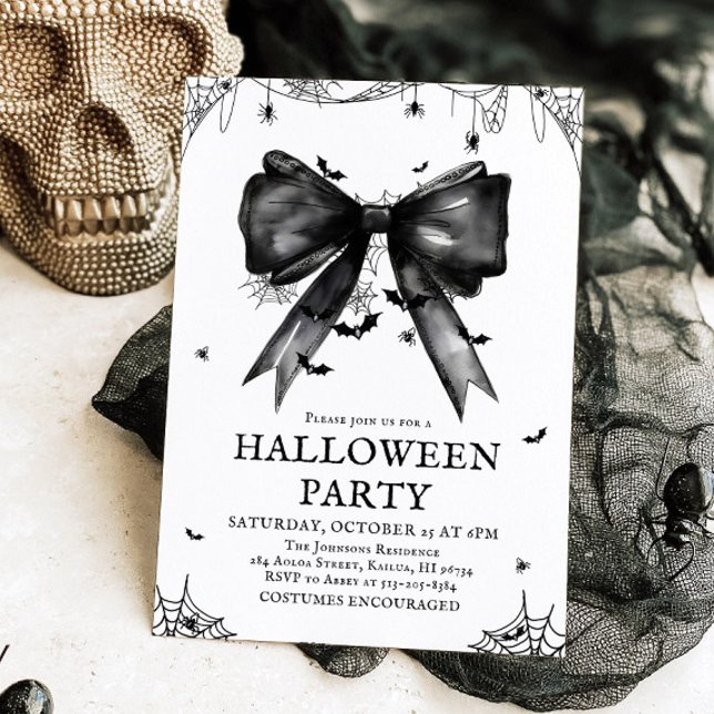 Invitación Partido Halloween de la Coquette de Black Bow Góti (Subido por el creador)