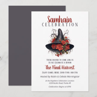 Invitación Partido Halloween de la cosecha de Samhain, Gorra