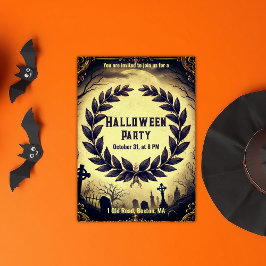 Invitación Partido Halloween de la Laurel de la Vintage Victo
