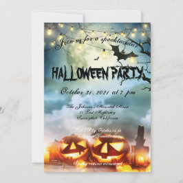 Invitación Partido Halloween de la Luna Completa Spooktacular