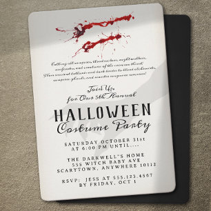 Invitación Partido Halloween de la Sangre de Vampiro