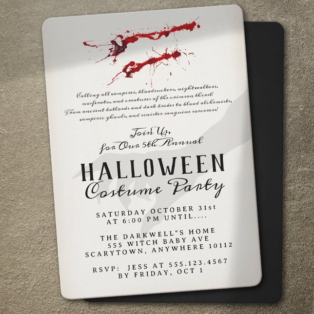 Invitación Partido Halloween de la Sangre de Vampiro (Subido por el creador)