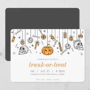 Invitación Partido Halloween de Moda moderna para malear o tr