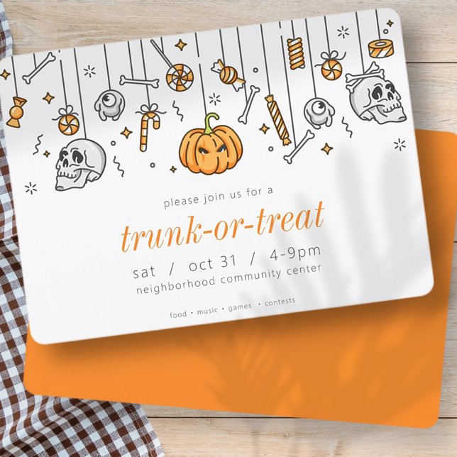 Invitación Partido Halloween de Moda moderna para malear o tr (Subido por el creador)