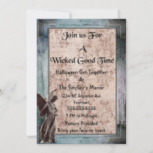 Invitación Partido Halloween del Ángel de la Dámpara del Marc