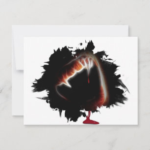 Invitación Partido Halloween del beso de la muerte de un vamp