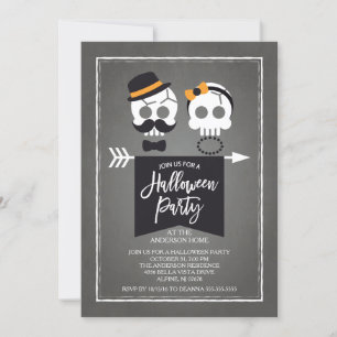 Invitación Partido Halloween del Sr. y la Sra. Skulls