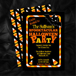 Invitación Partido Halloween Halloween en el Bat and Candy Co