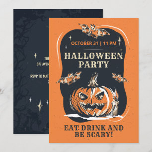 Invitación Partido Halloween Moderno