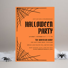 Invitación Partido Halloween, Naranja de la web de Spider mod