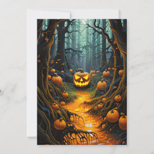Invitación Partido Halloween personalizado Jack o Lantern Pum