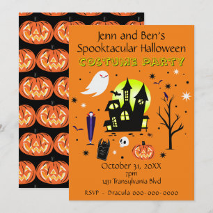 Invitación Partido Halloween Spooktacular