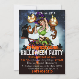 Invitación Partido Halloween Spooktacular