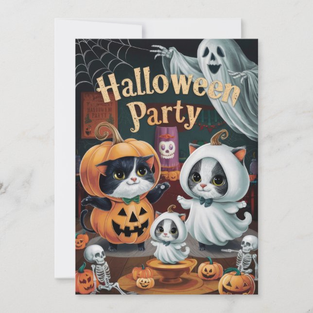 Invitación Partido Halloween Spooktacular (Anverso)
