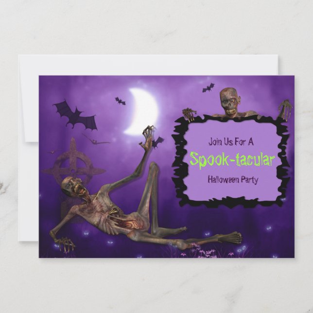 Invitación Partido Halloween Spooktacular (Anverso)