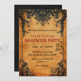 Invitación Partido Halloween Spooktacular