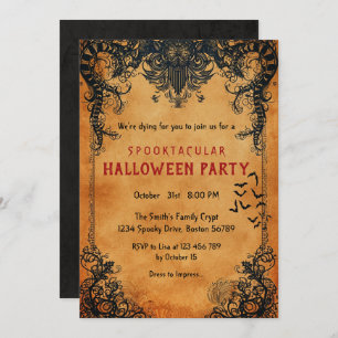 Invitación Partido Halloween Spooktacular
