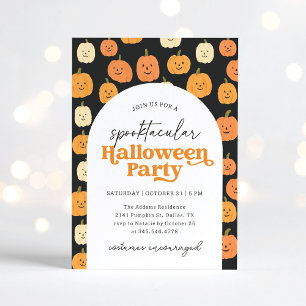 Invitación Partido Halloween Spooktacular de Calabaza