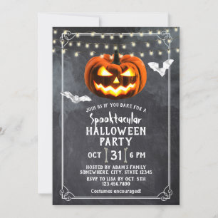 Invitación Partido Halloween Spooktacular de Calkboard
