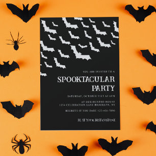 Invitación Partido Halloween Spooktacular de los Murciélagos