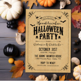 Invitación Partido Halloween Spooktacular de Moda Rusa
