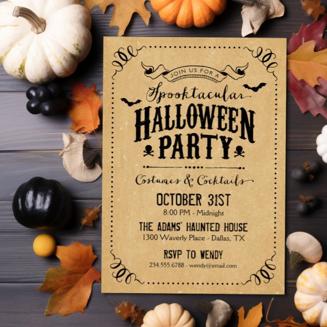 Invitación Partido Halloween Spooktacular de Moda Rusa (Subido por el creador)