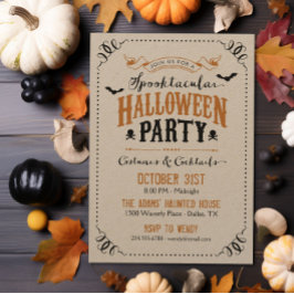 Invitación Partido Halloween Spooktacular de Moda Rusa
