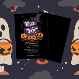 Invitación Partido Halloween Spooktacular de Trick o Trick Pú