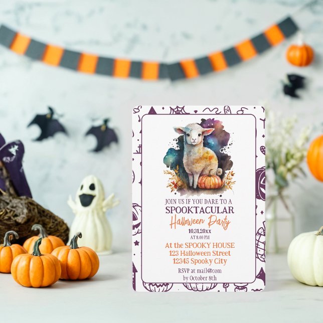 Invitación Partido Halloween Spooktacular del Cordero Whimsic (Subido por el creador)