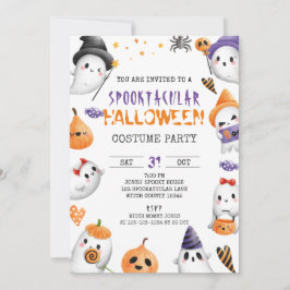 Invitación Partido Halloween Spooktacular, disfraz, monstruo