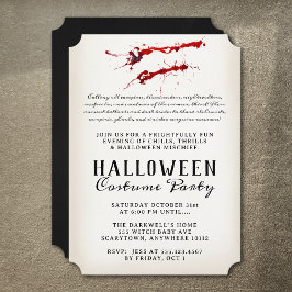Invitación Partido Halloween Vintage de la Sangre de Vampiro