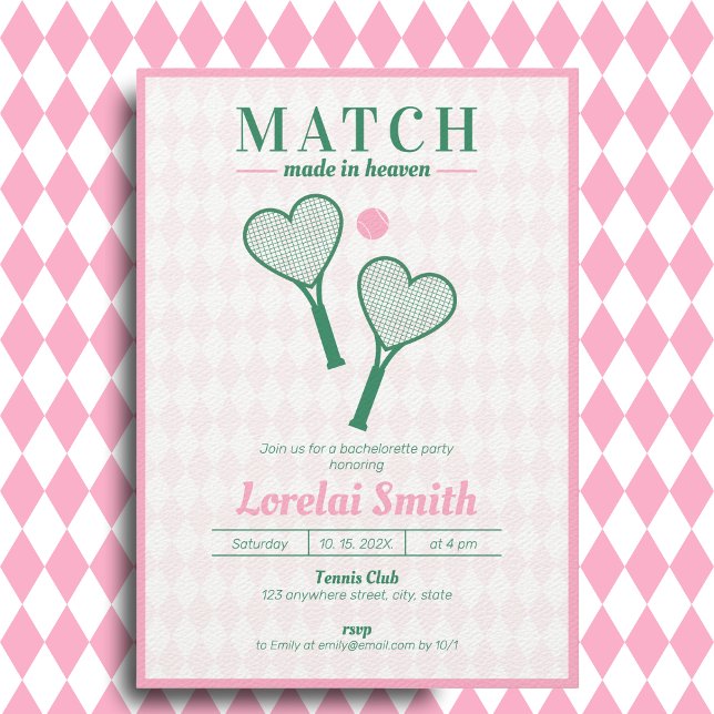 Invitación Partido hecho en el Heaven Tennis Club Bachelorett (Subido por el creador)