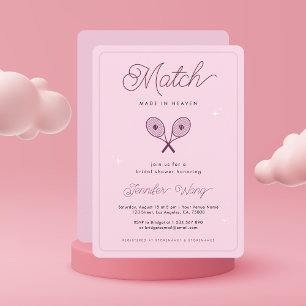 Invitación Partido hecho en una pesada ducha de novias rosada