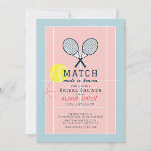 Invitación Partido hecho en una pesada pista de tenis