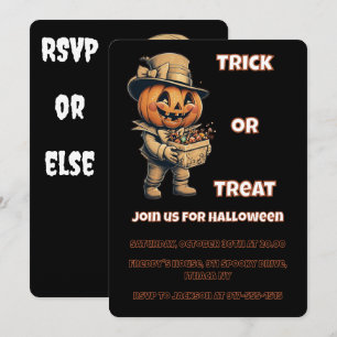 Invitación Partido Jack o lantern Halloween