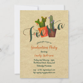 Invitación Partido Mexicano de Graduación Fiesta Rustic Cacti