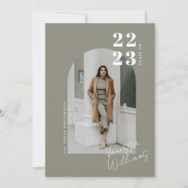 Invitación Partido Moderno de Graduación de Foto Arco Minimal