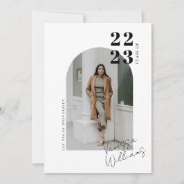 Invitación Partido Moderno de Graduación de Foto Arco Minimal