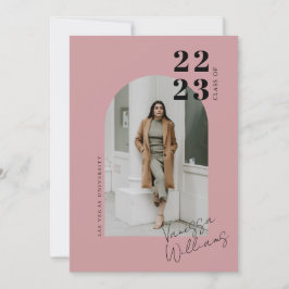 Invitación Partido Moderno de Graduación de Foto Arco Minimal