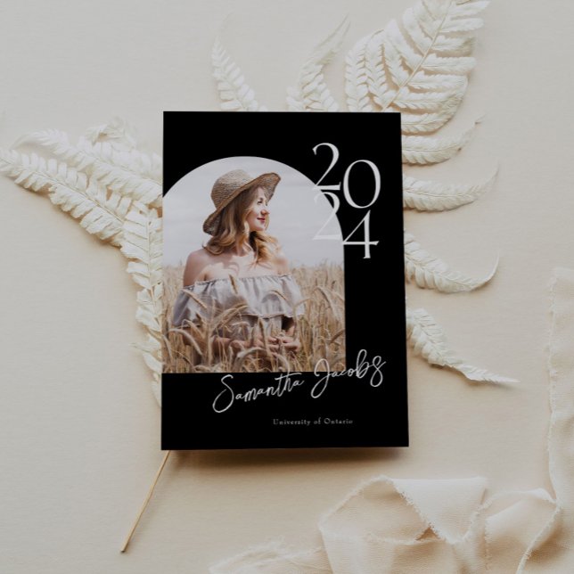 Invitación Partido Moderno de Graduación de Foto Minimalista  (Subido por el creador)