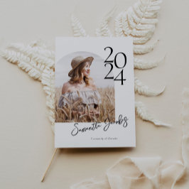 Invitación Partido Moderno de Graduación de Foto Minimalista 