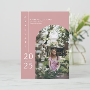 Invitación Partido moderno de graduación de fotografía de arc