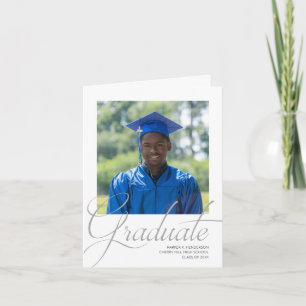 Invitación Partido moderno de graduación de fotografías en bl